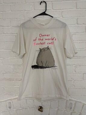 Vintage hallmark shoe box cat t shirt size large single stitch